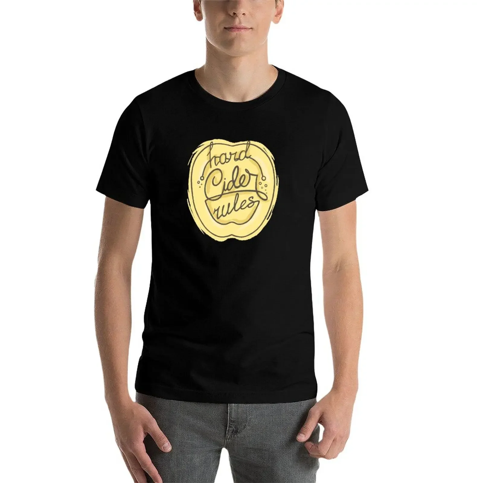 Футболка Hard Cider Rules заготовки летние топы мужские футболки Fruit of the Loom