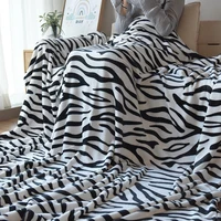 zebra leopard print blanket fashion simple light luxury blanket summer bedroom air conditioning blanket bed sheet