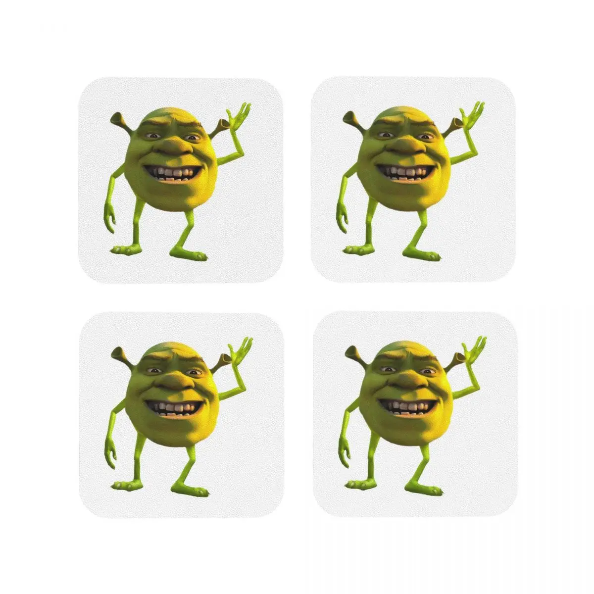 

Shrek Wazowski Coaster Heat Resistant Mat Table Decoration & Accessories Mat For Kitchen Placemats For Dinner Napkins Coffee Mat
