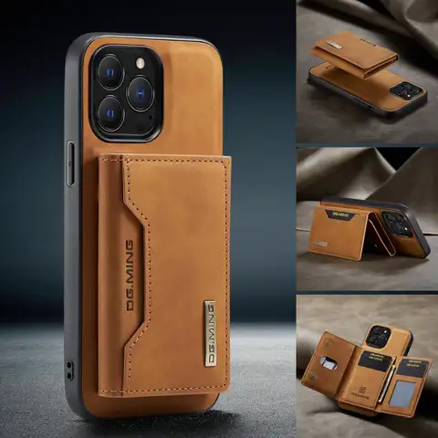 Роскошный кожаный съемный чехол-кошелек для Iphone 13 Mini 14 12 11 Pro 13Pro Max, Магнитный чехол для Iphone 8 Plus X XS Max XR