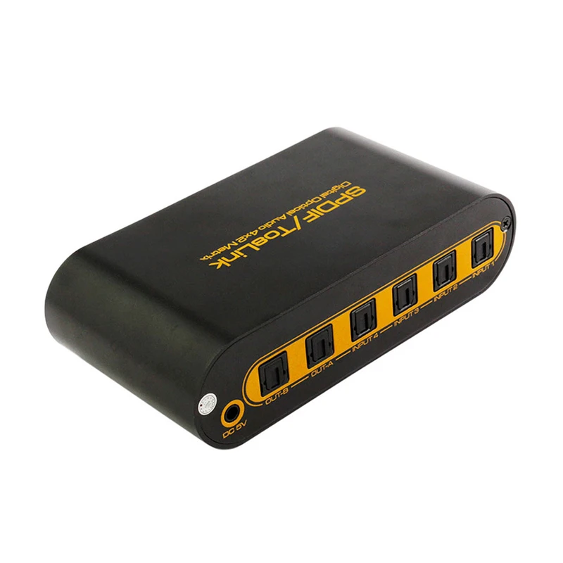 Оптическая цифровая аудиоматрица SPDIF 4 в 2 выхода переключатель/разветвитель 4x2