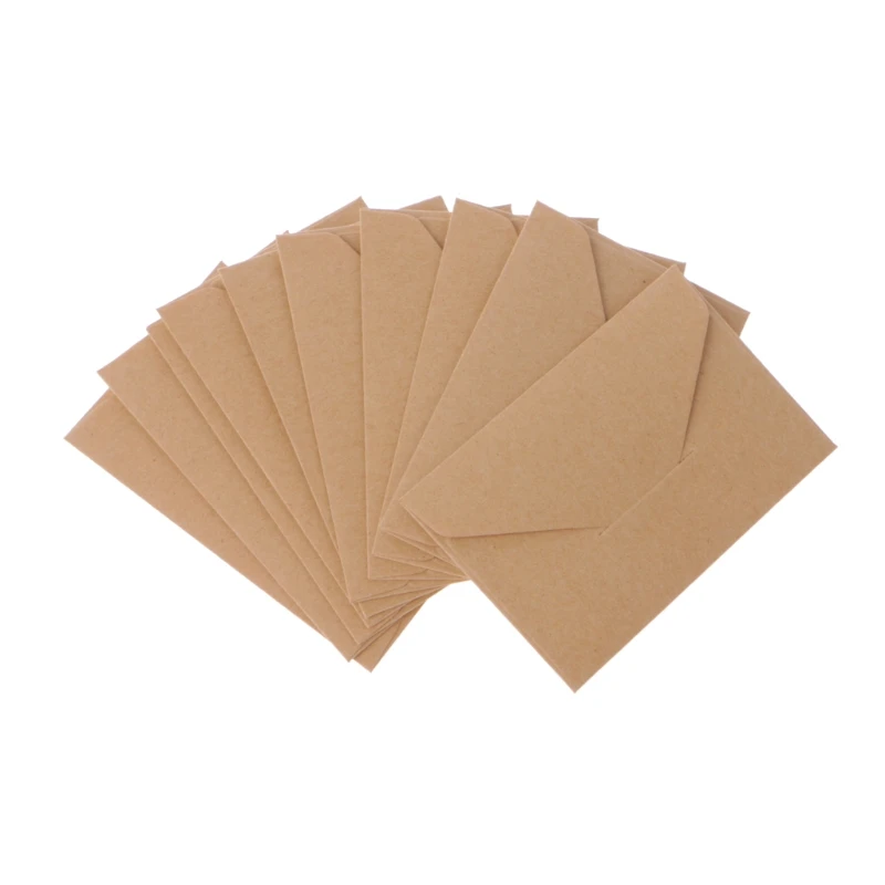 

HXBD Pack of 50 Kraft Paper Envelopes Set Vintage Gift Envelopes for Wedding Party