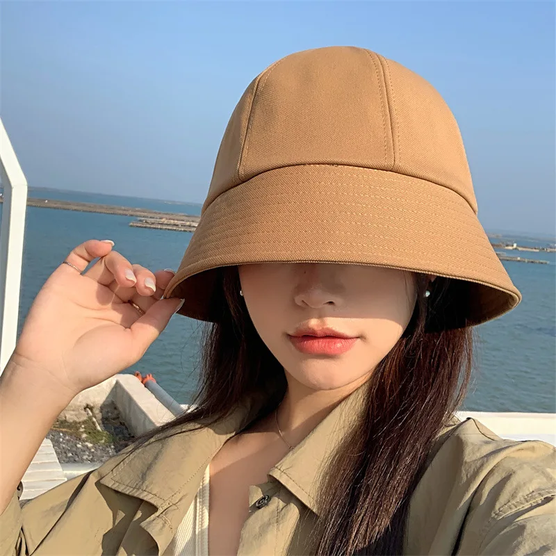 2023 Designer New bonnet windproof pot hat solid color Japanese fisherman caps short brim breathable sunscreen visor bucket hats