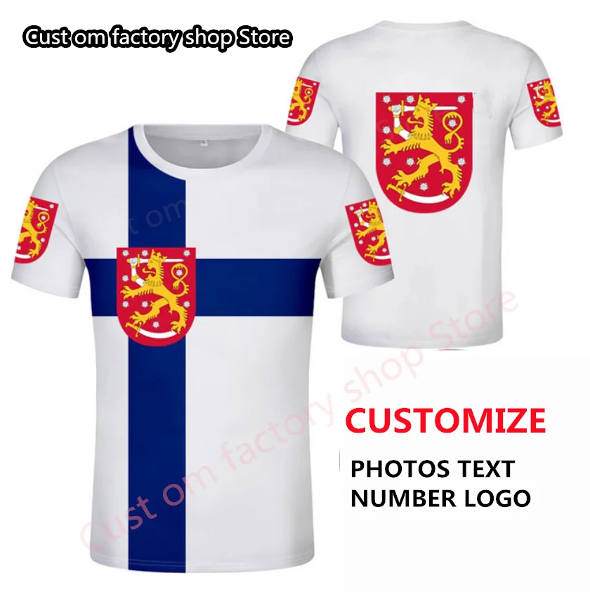 

FINLAND t shirt free custom name number fin t-shirt nation flag fi finnish swedish suomi print college photo diy country clothes
