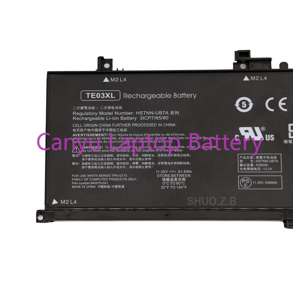 

Новый аккумулятор для ноутбука TE03XL для HP OMEN 15-bc011TX 15-bc012TX 15-bc013TX 15-AX015TX AX017TX