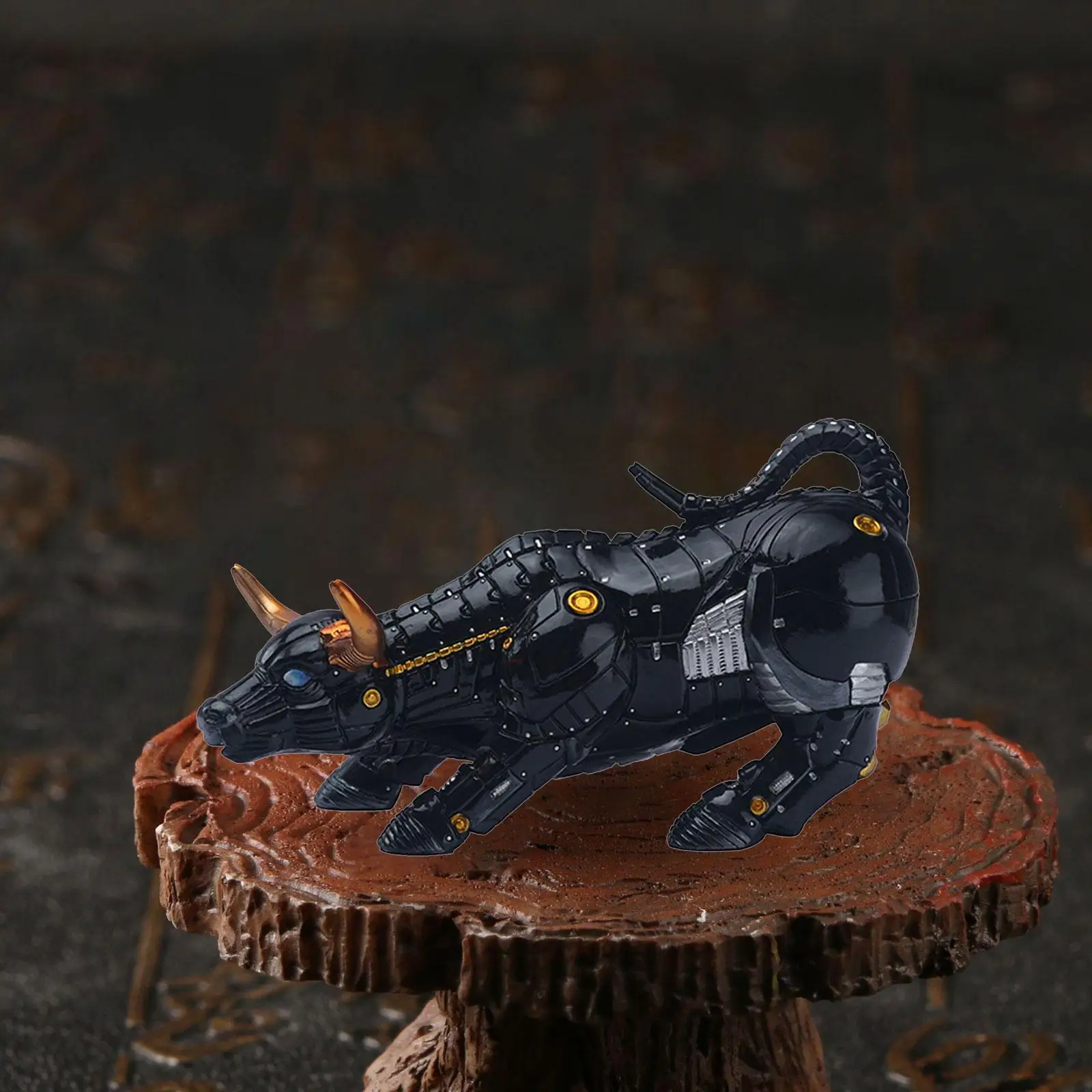 

Animal Figurine Crafts Resin Creative Cabinet Desktop Mechanical Bull Statue
