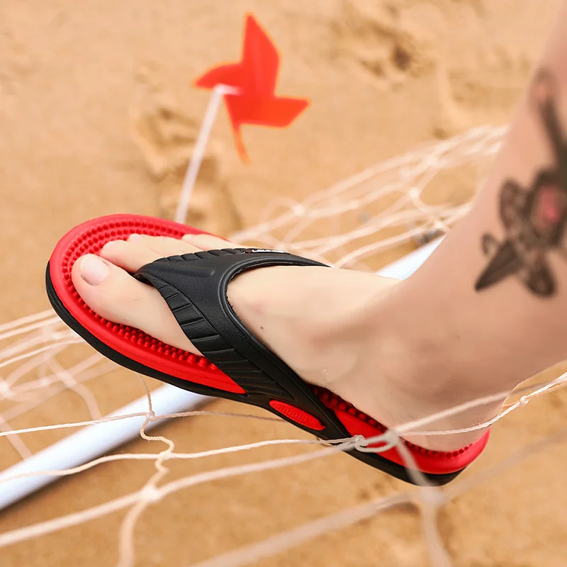 

Men Summer Outdoor Beach Sandals Massage Flip Flop Causal Slippers Fashion Outdoor Beach Shoes Breathable Sandal Man Flip Flops