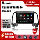 Автомобильный радиоприемник 2DIN, 4G, RDS, для Hyundai Santa Fe 2 2006-2012, Android 9 дюймов, мультимедийный видеоплеер, DVD, динамики, стерео, carplay
