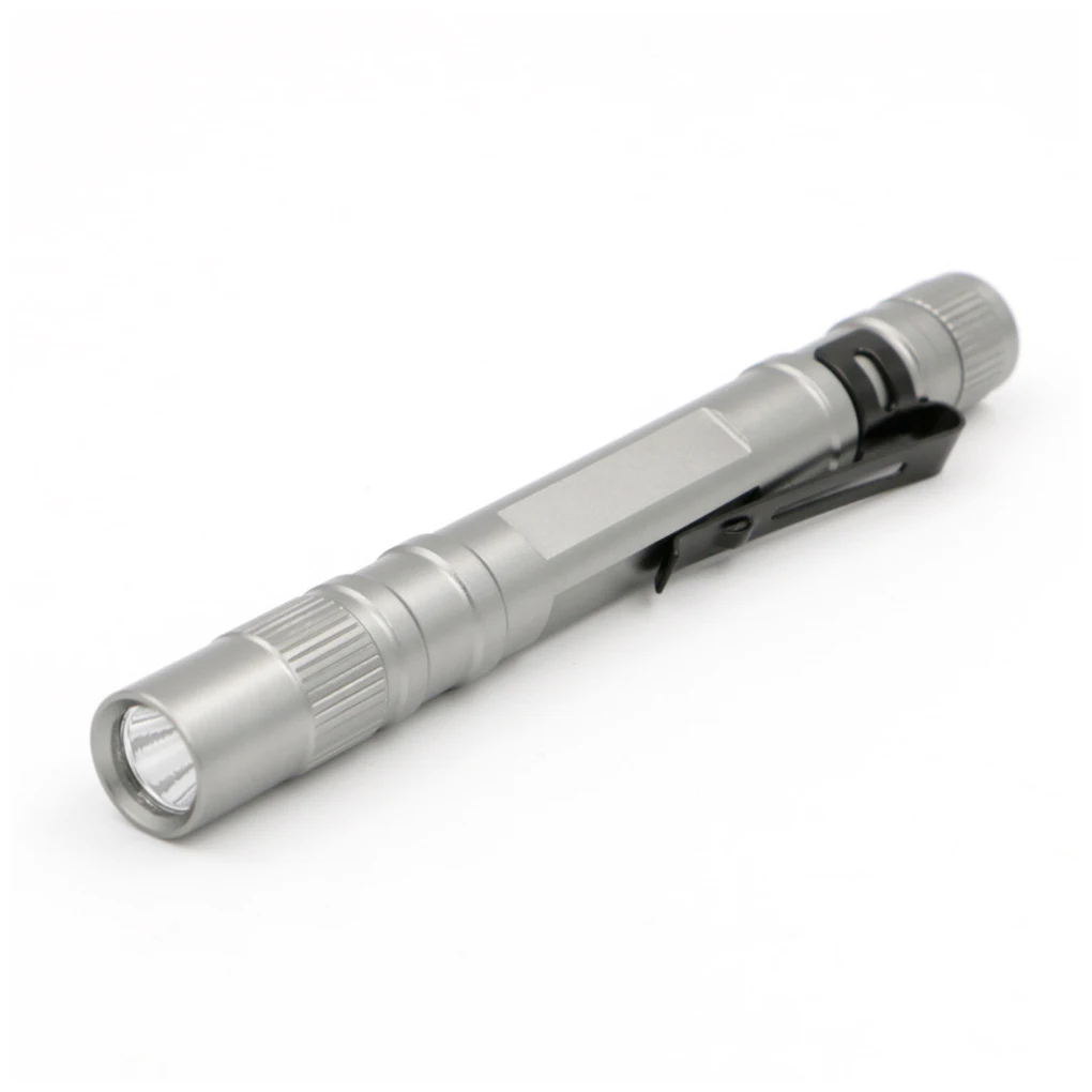

XPE-R3 Mini Flashlight Portable Penlight with Clip Battery-powered Pocket Light Lamp Household Night Lighting Fishing