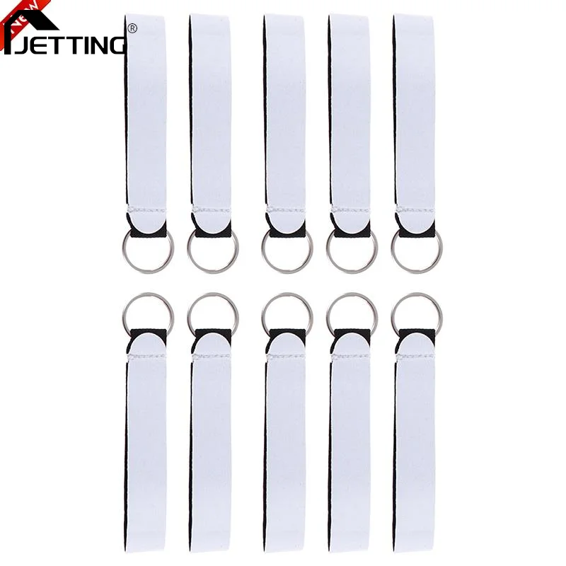 

10Pcs Wristlet Lanyards Strap Wristlet Keychain Wrist Sublimation Blank Neoprene