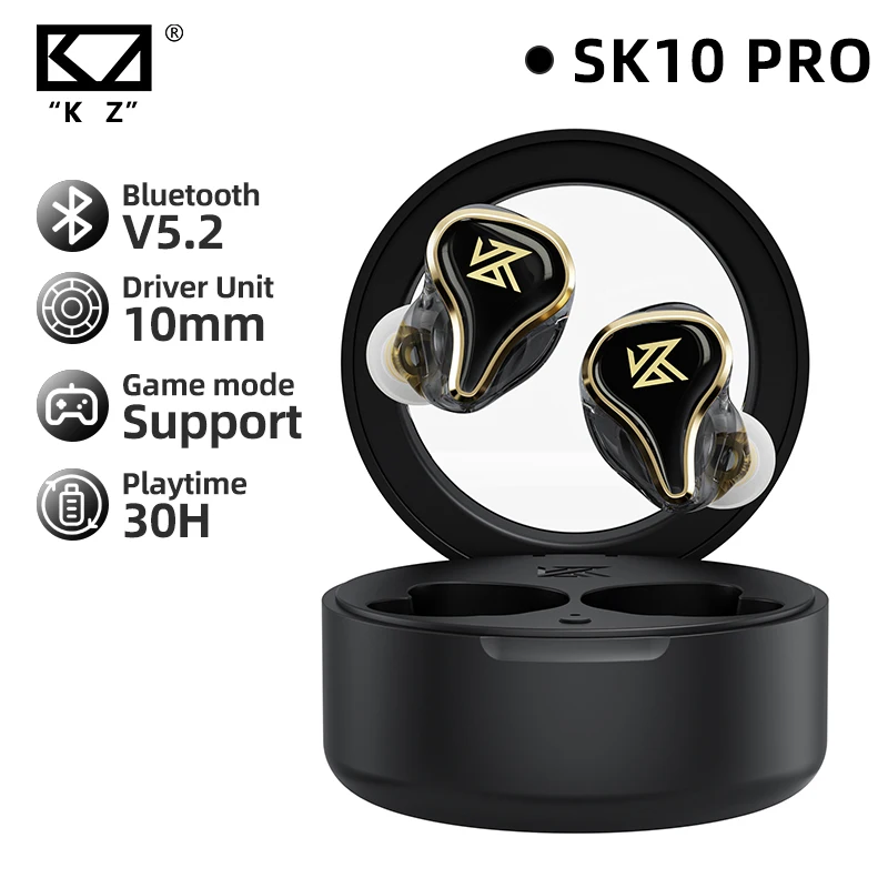 

TWS-наушники KZ SK10 PRO с поддержкой Bluetooth и сенсорным управлением