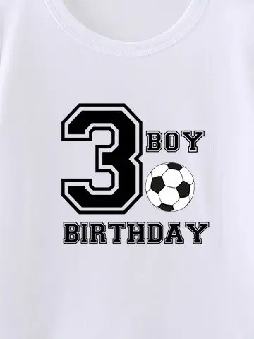 

Детская футболка с мультяшным принтом для футбола, детский подарок на день рождения для мальчиков и девочек