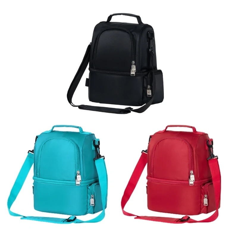 

Многофункциональный изолированный Ланч-бокс с USB-зарядкой, многоразовая сумка-холодильник для школы и офиса, регулируемый плечевой ремень