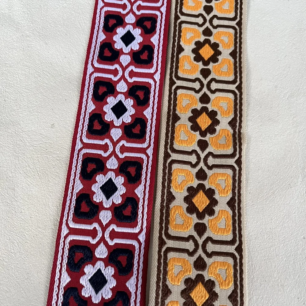 6 ярдов/партия жаккардовая лента шириной 5 см толщиной 2 мм