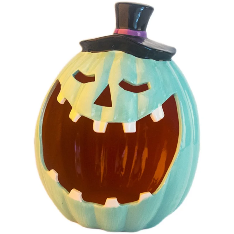 

Adornos de calabaza de cerámica para Navidad, suministros nórdicos para el hogar, Ghost Festival, decoraciones de actividaCD