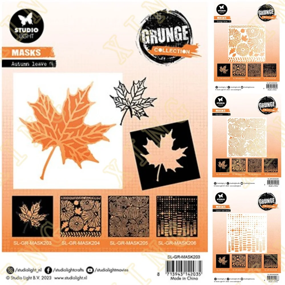 

Bits Leave Lines Dots Decor DIY Layering Stencils Graphics Painting Scrapbooking Stamp Ornament Album Embossed Template Reusable