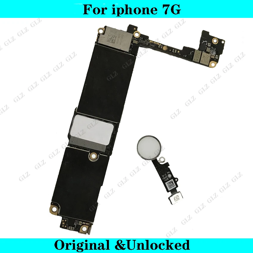 100% Original Unlocked Mainboard 32GB 128GB 256GB For Iphone 7 With / Without Fingerprint Good Working Motherboard IOS System