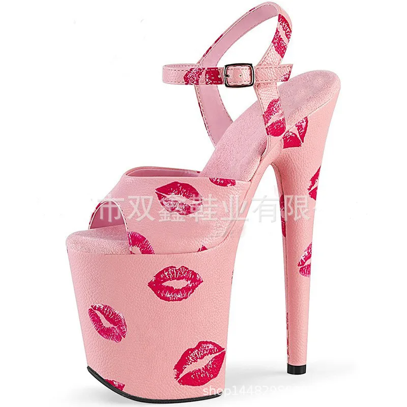 

Walking Show Artifact Model High Heels 20CM Woman Shoes Sandals Summer Sexy Platform Nightclub Party Wedding Shoes Black Red