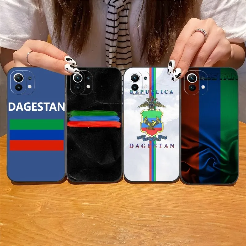 Чехол для телефона с гербом оружия Dagestan черный силиконовый чехол Iphone 13 Pro Max 11 12 Xr X