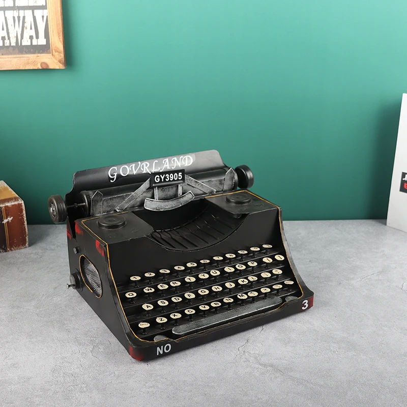 

Old-fashioned Typewriter Model Ornaments Antique and Old 7080s Nostalgic Old Objects Decorative Supplies Creative Ornaments