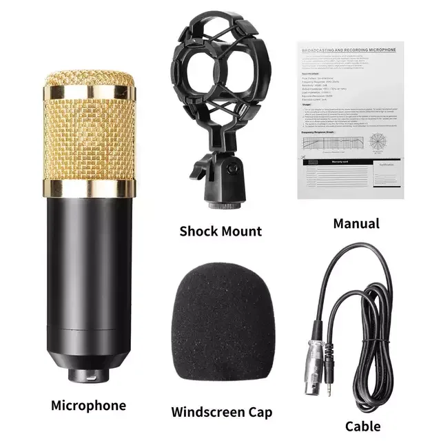 800 Karaoke Microphone BM800 Studio Condenser Mikrofon Mic bm-800 For KTV Radio Braodcasting Singing Recording computer enlarge