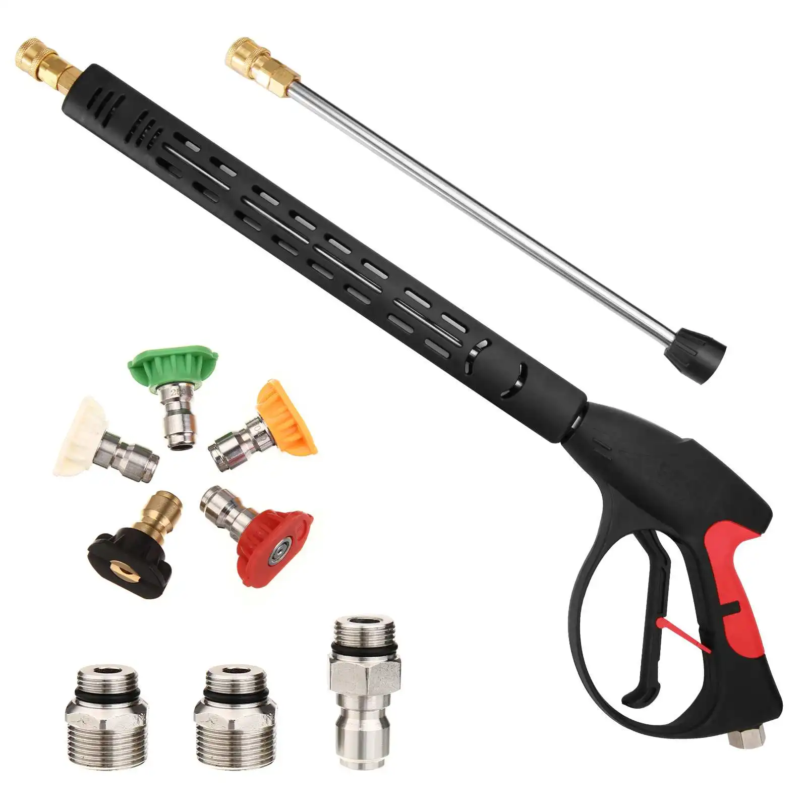 

High Pressure Snow Foam Gun Car Washer With 1/4" Quick Release M22-14mm Inlet and 3/8" Quick Inlet Connector Soap Spray Nozzles