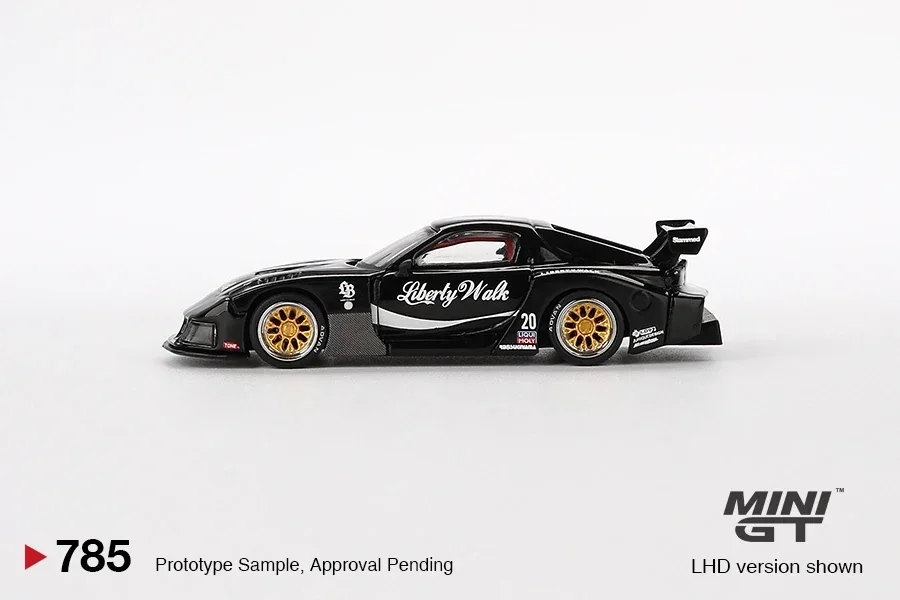 MINIGT 1:64 RX-7 LB-Super Silhouette Liberty Walk Black Модель автомобиля