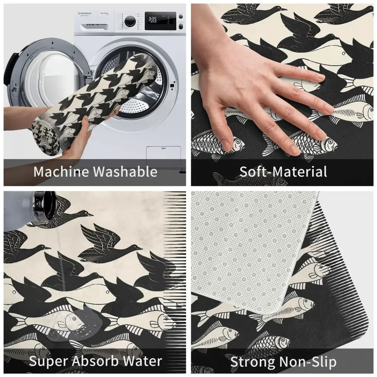 Коврик для ванной с изображением неба и воды мауриса