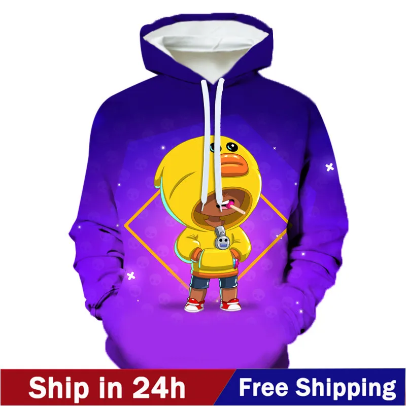 

Ship In 24 Hours Star Leon Sandy Crow Shoot Game 3D Hoodie Sweatshirt Harajuku Hoodies Kids Tops Men Women Boys Girls