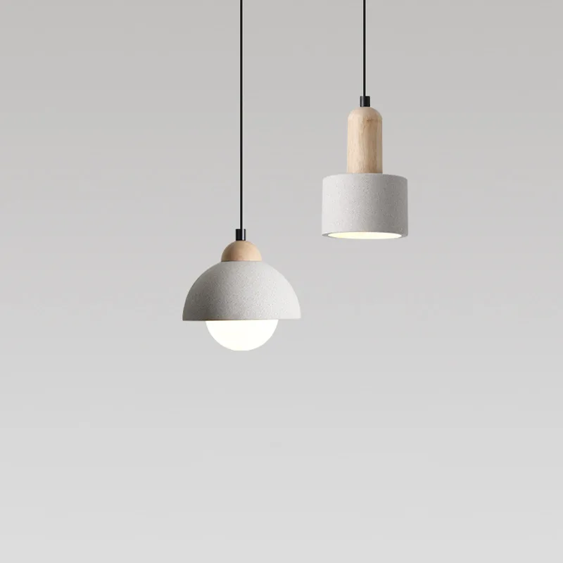 Подвесной светильник из бетона и цемента в индустриальном стиле скандинавский