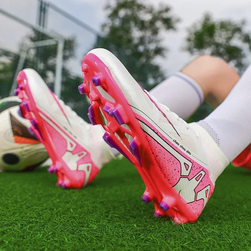 Фото Professional Men Soccer Shoes Society Cleats Original Football Boots Ankle Non Slip Fast Football Field Boots Indoor Sneakers №5