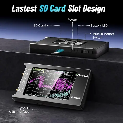 Сетевой анализатор SeeSii NanoVNA-H4 10kHz-1.5GHz