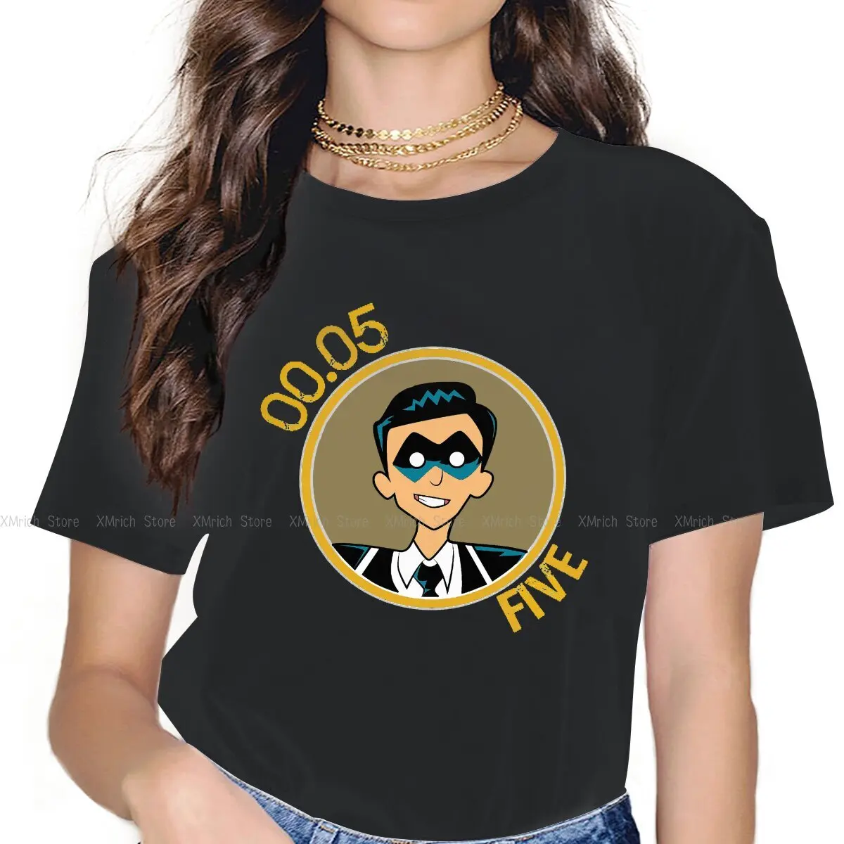 

FIVE CARTOON Women Tshirts The Umbrella Academy Reginald Hargreeves Luther Grunge Vintage Female Clothing Large Cotton Graphic