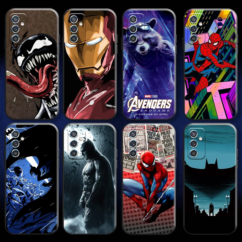 

Marvel Iron Man Venom Spider Man For Xiaomi Redmi 10 Note 9 10 Pro 5G 9T 10S Phone Case Black Funda Silicone Cover Carcasa Back