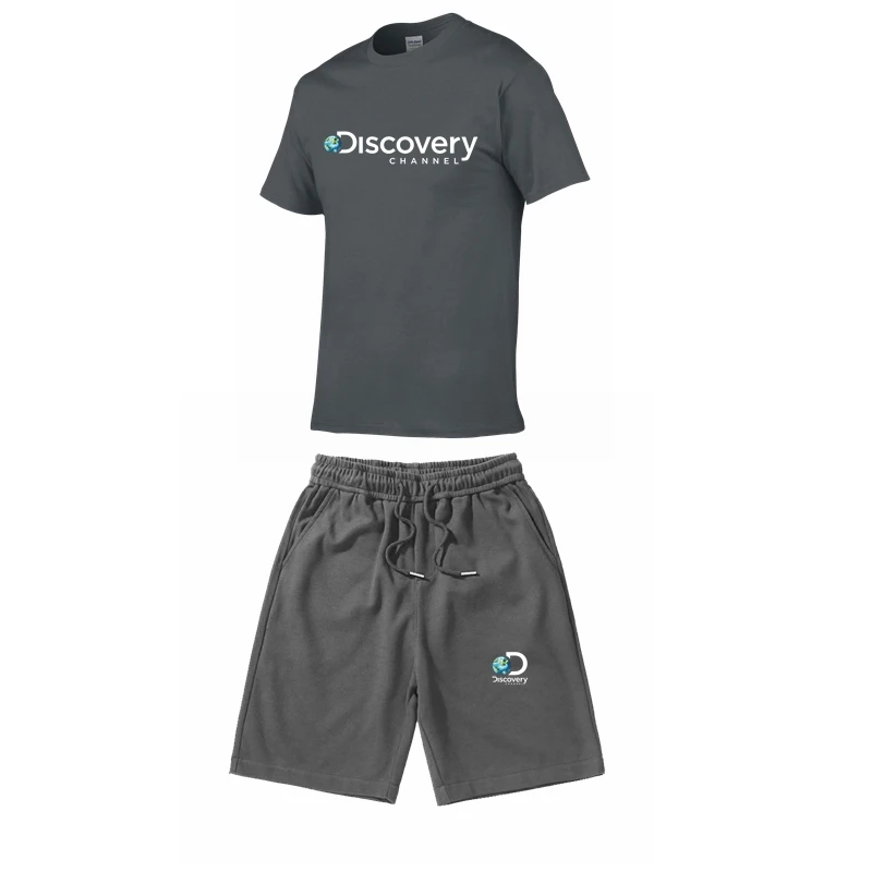 2023 New brand men's T-shirt sportswear suit Harajuku top T-shirt funny hip hop color T-shirt + beach casual shorts suit