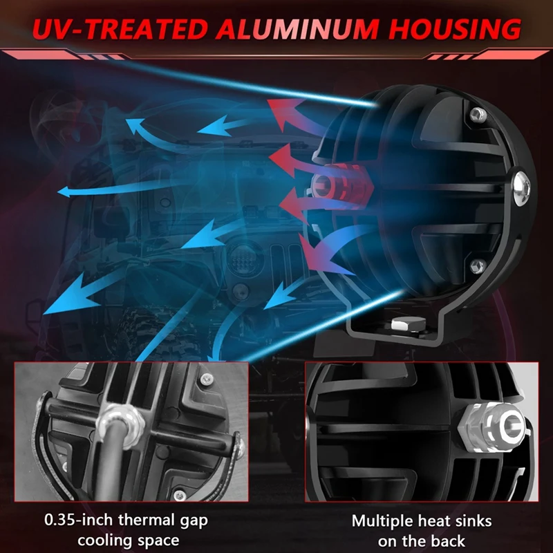 3-дюймовые светодиодные капсулы мощностью 90 Вт с янтарными крышками