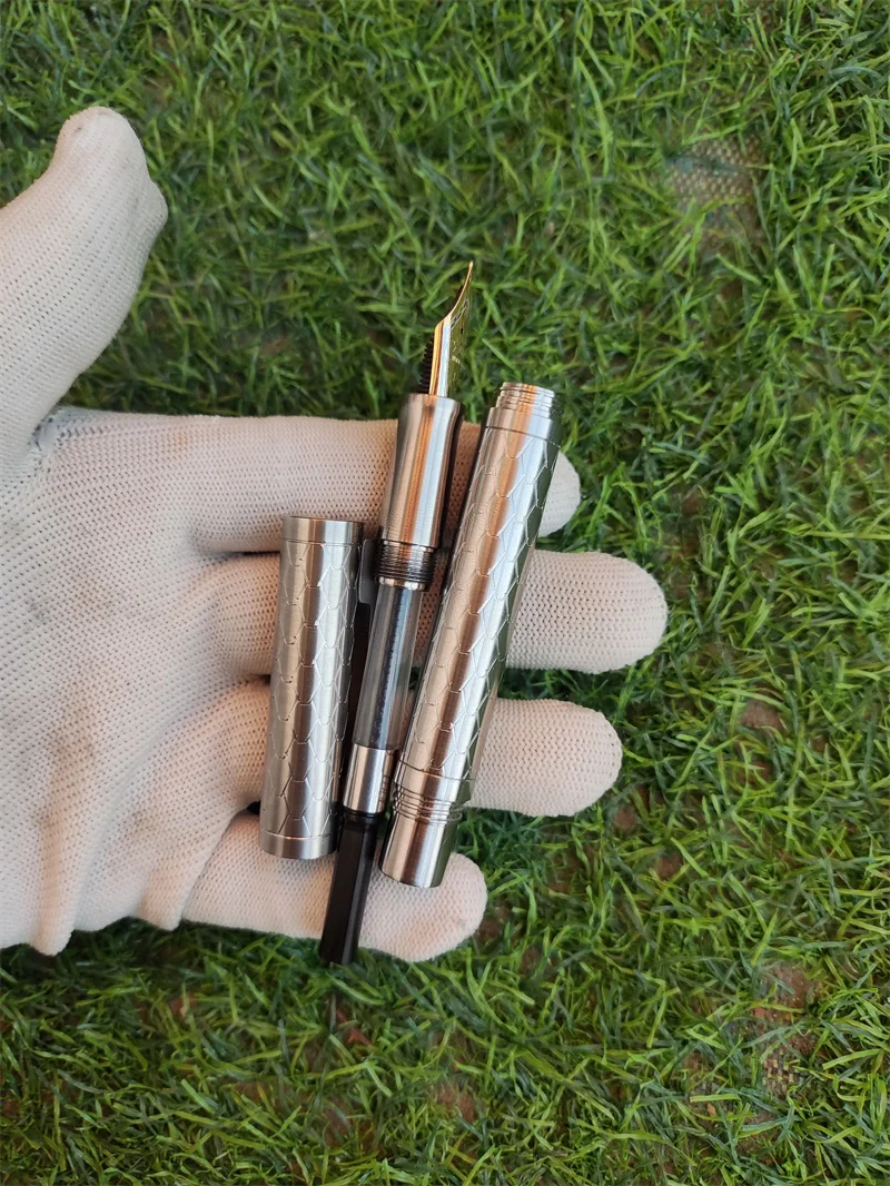 Новая титановая сверхлегкая перьевая ручка Jinhao в сборе иридиевое золото F перо 0 5