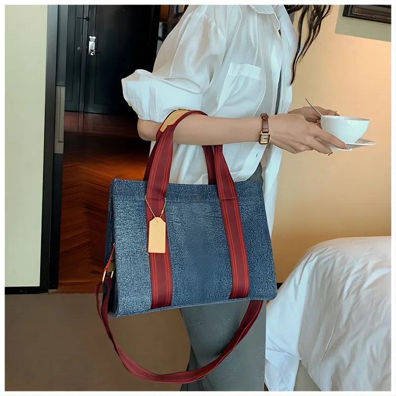CGCBAG 2023 Fashion Denim Canvas Tote Bag For Women Vintage Designer Luxury Handbags Lage Capacity Female Shoulder Bag Shopper