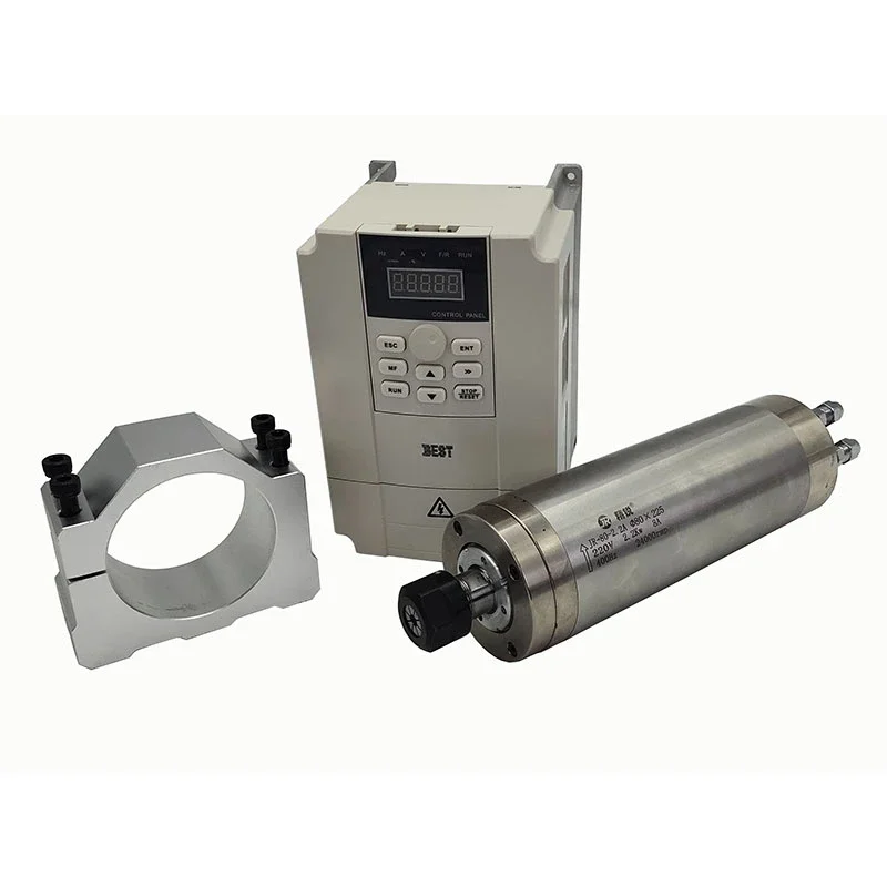 Комплект шпинделя с водяным охлаждением AC220V 2 кВт 80*225 двигатель ЧПУ