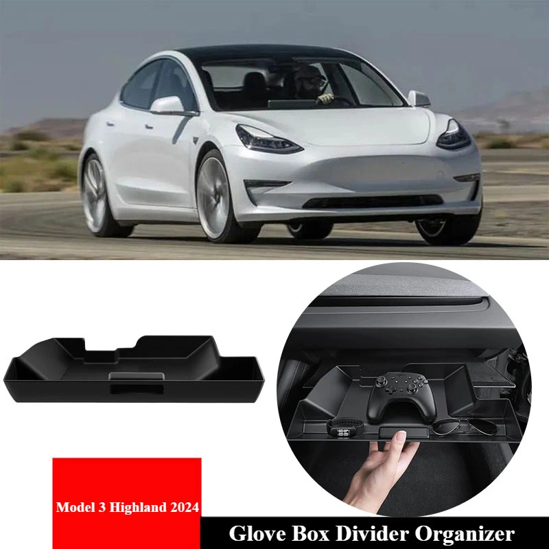 Для Tesla Model 3 Highland 2024 перчаточный ящик разделитель органайзер перегородки