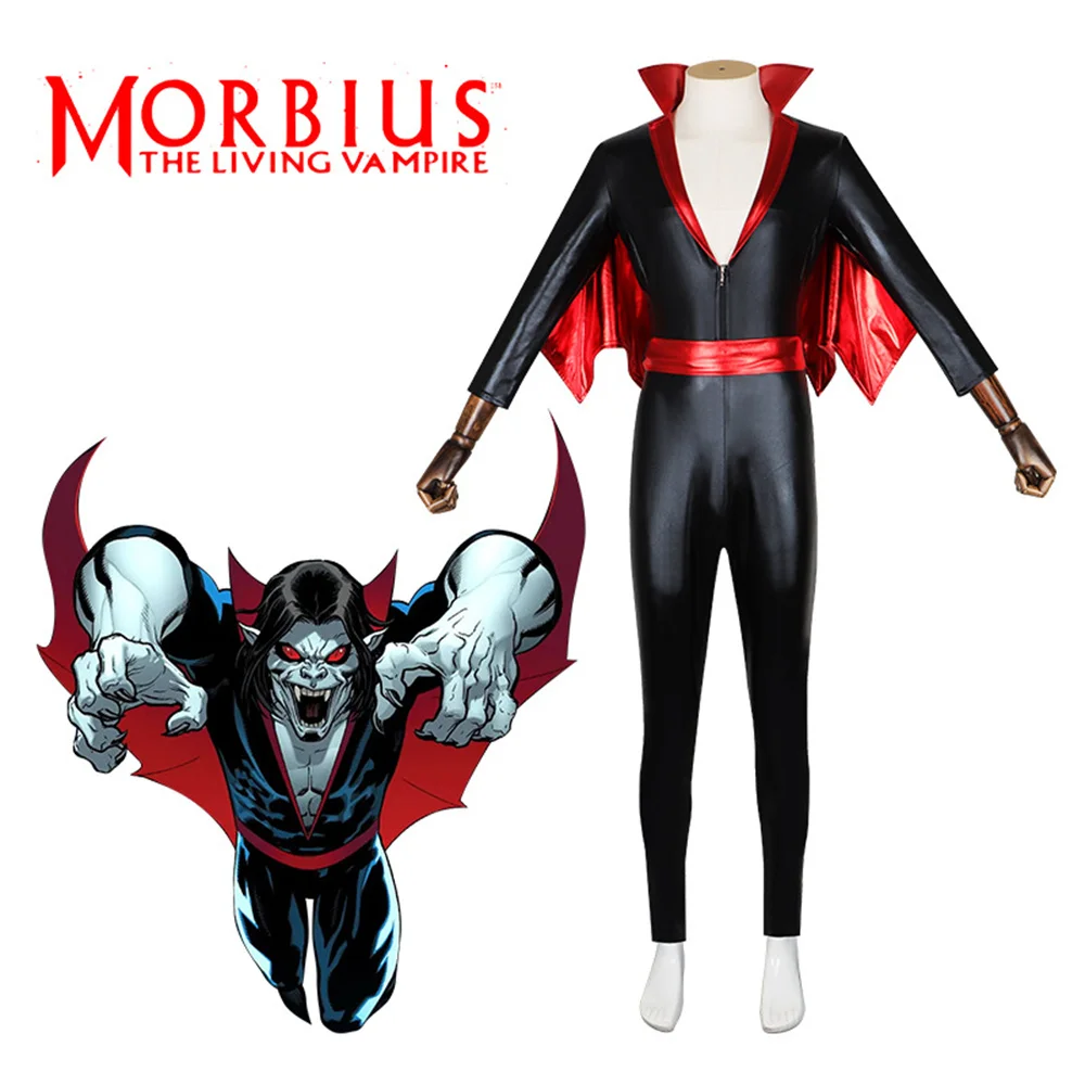 

Movie Michael Morbius Cosplay Jumpsuit Morbius the Living Vampire Costume Halloween Bodysuit Carnival Suit Outfit for Men