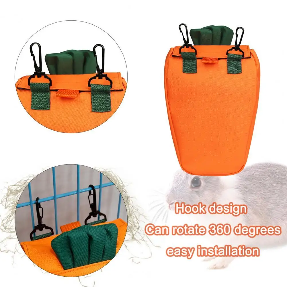 

Rabbit Hay Feeder Reusable Rabbit Hay Bag Food Dispenser Dust-proof Durable Small Animals Hay Feeder Storage