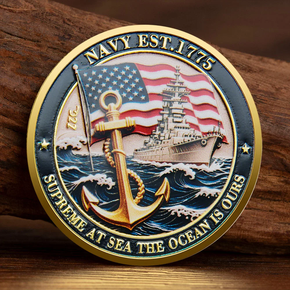 

Коллекционная позолоченная монета Supreme At Sea The Ocean Is Ours