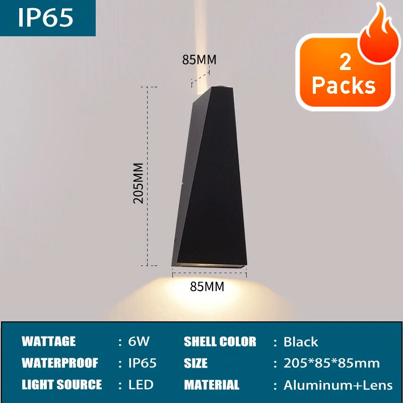 

Светодиодный настенный светильник AMNU 6Вт/10Вт черный/белый