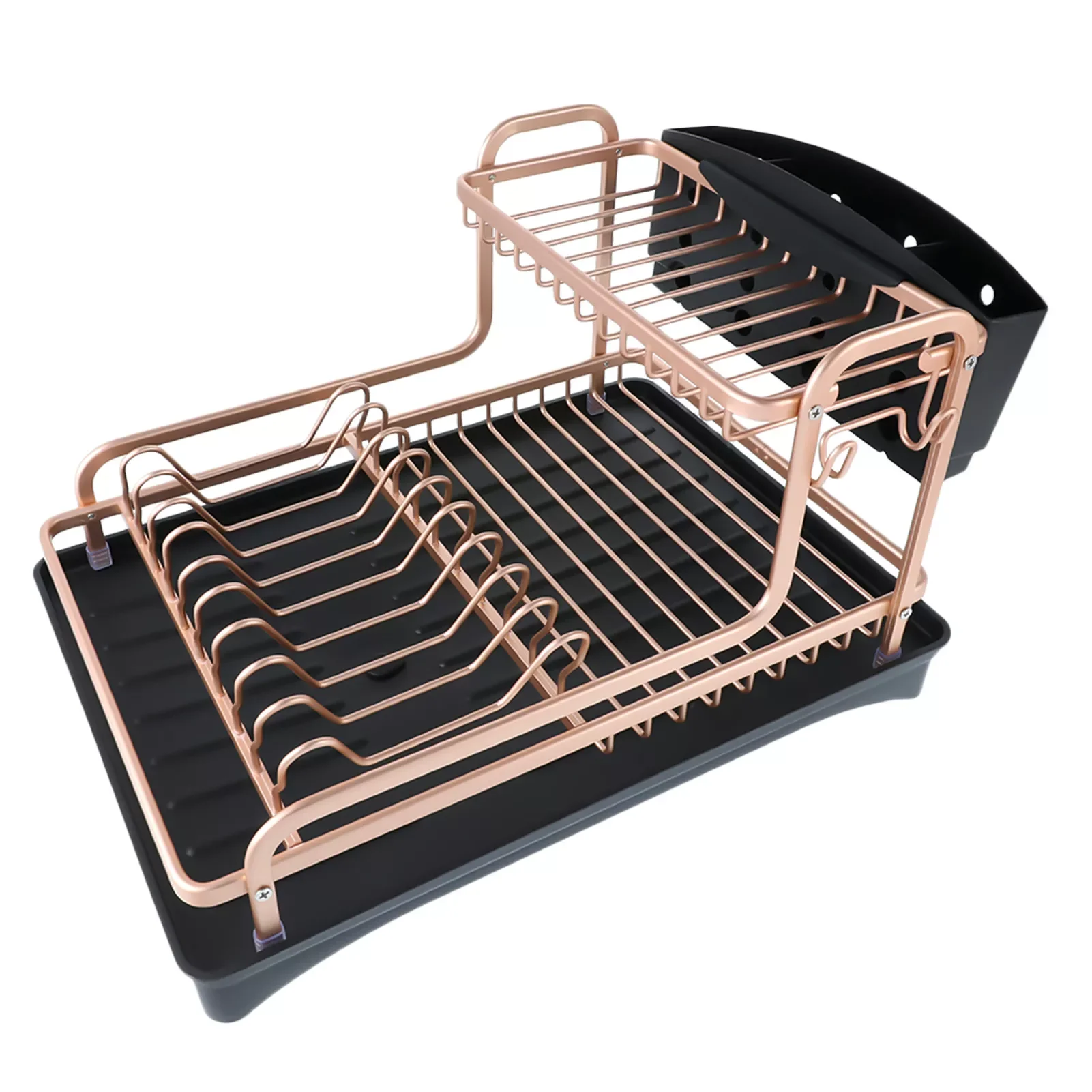 

Double Layer Aluminum Alloy Sink Stand Dish Drying Rack Kitchen Organizer Drainer Plate Holder Cutlery Storage Shelf Accessories