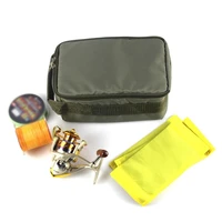 fishing bag portable multiple compartments fishing line reel lure hook storage handbag polyester fishing storage bag outdoor