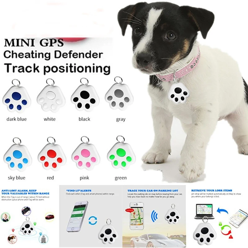 

Smart GPS Tracker Mini Bluetooth Anti-Lost Device Locator Tracer For Pet Dog Cat Dog GPS Tracker