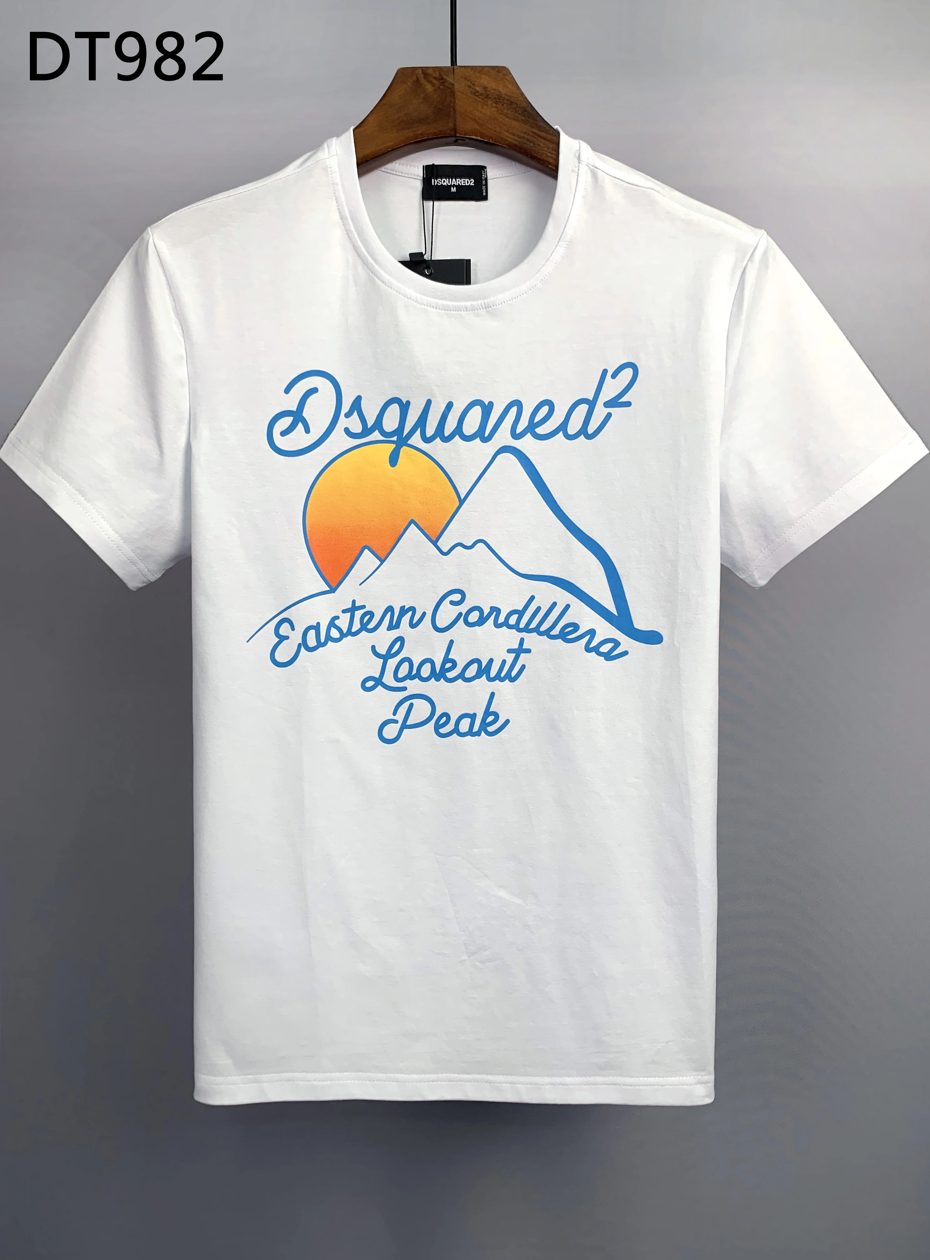 

Letter Design Men Casual T-shirt Short-sleeved Top Logo Printed T-shirt Round Neck Short-sleeved T-shirt M-XXXL