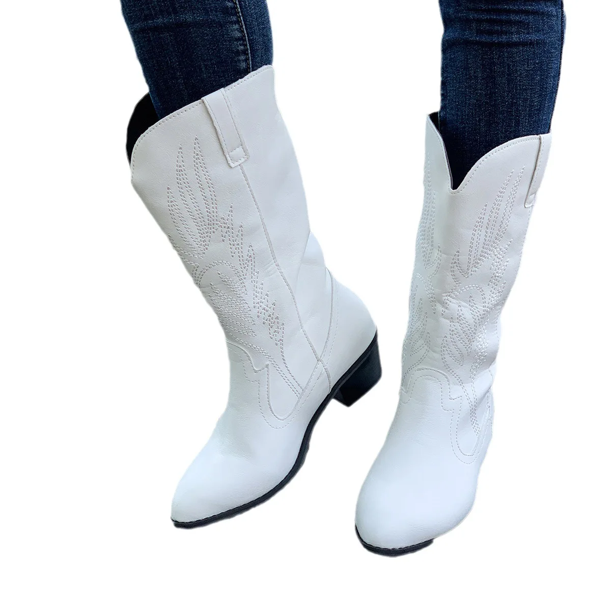 Ботинки женские на толстом каблуке в готическом стиле размер 35 - 43 цвет