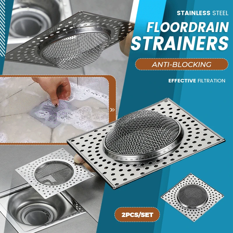 

8cm Stainless Steel Floor Drain Strainers Bathroom Kitchen Anti-blocking Sewer Anti-debris Hair Catcher Mesh Cover Drain Filter